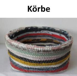 Korb aus Fleckerlteppich